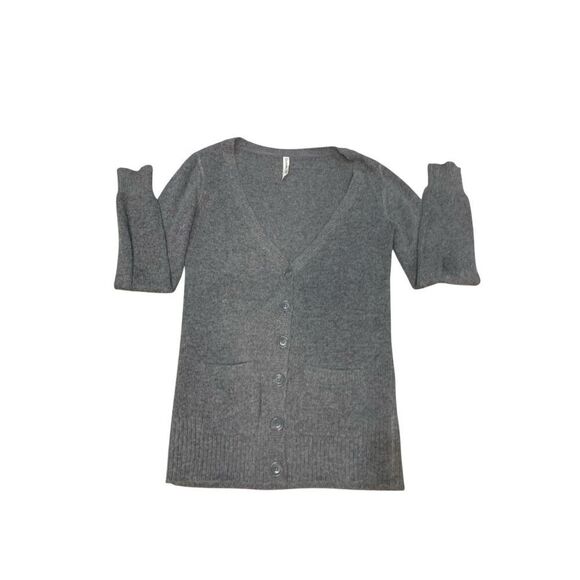 AÉROPOSTALE Gray Long Line Cardigan Sweater Wool Size-Small - Picture 2 of 7